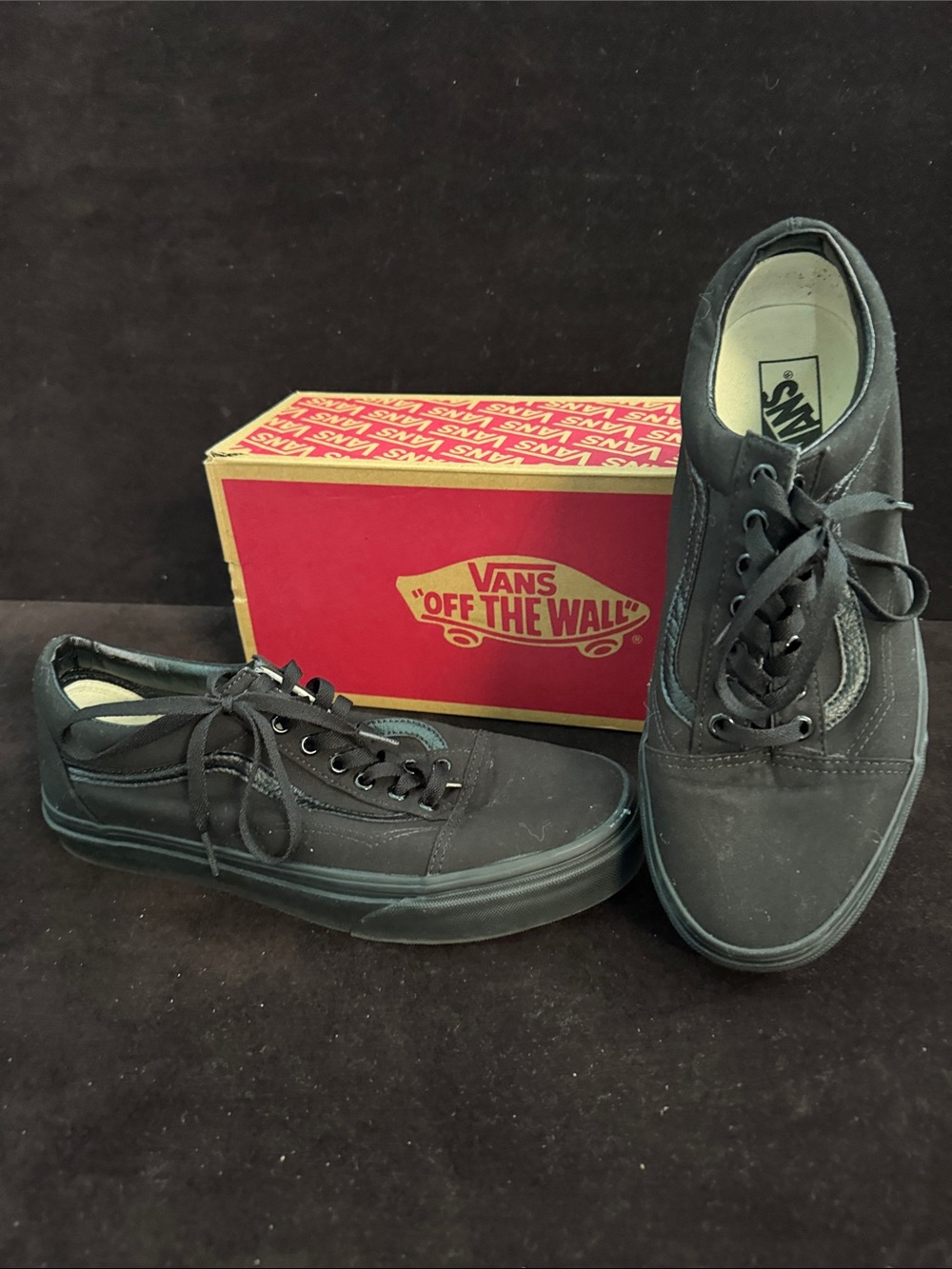 Vans Men’s Low-Top Canvas Sneakers in Black